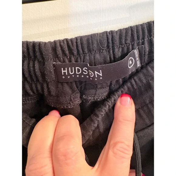 Hudson Outerwear NASA Jogger Sweatpants Mens Medium Black Orange Patches USA - Picture 3 of 11